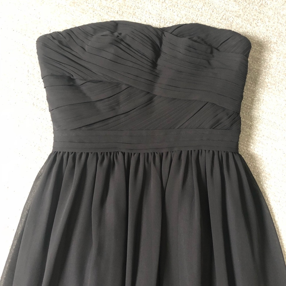 Black Strapless Bridesmaids Dress